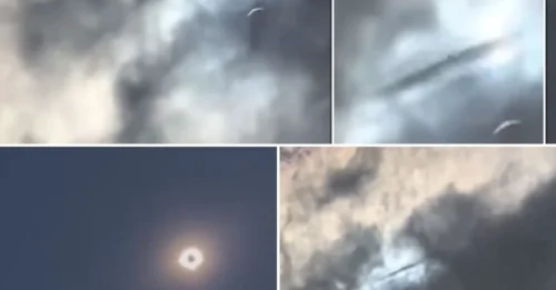 As the eclipse darkened Texas skies, a strange object pierced the clouds—silent, swift, and gone before anyone could believe it.