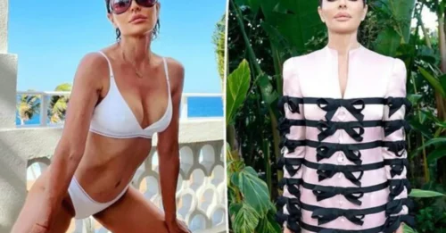 Lisa Rinna pushed all boundaries in a striking hot pink swimsuit made entirely of... bows!