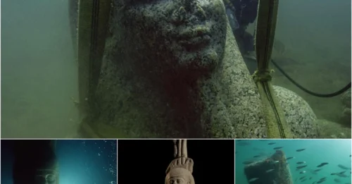 After more than 1,000 years submerged in the sea, the Egyptian cow god Apis dating back to the time of the Roman emperor