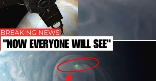 NASA’s Juno Spacecraft Captures Mysterious Green Light on Jupiter, Sparking Alien Conspiracy Theories Across the Globe.