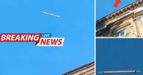 A cigar-shaped UFO hovered above Lucca, Italy, sparking wild theories and whispers of secret government involvement.