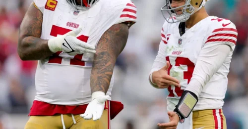 Trent Williams Unexpectedly Reveals Brock Purdy's Journey with Two Shocking Words - NFL Community Stunned!