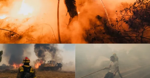 El número de muertos por los incendios forestales en España aumenta a 4 y seis personas sufren quemaduras horribles mientras los incendios entran en su noveno día y 2.000 soldados luchan contra el infierno.