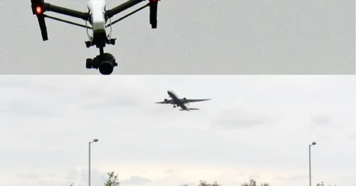 Un avión del aeropuerto de Heathrow casi se estrella tras un aterrador choque con un dron
