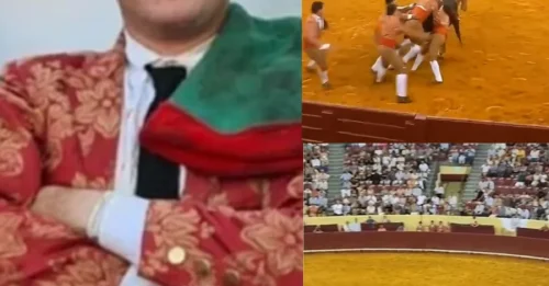 Un famoso torero portugués, de 22 años, es asesinado por un enorme toro de 1.500 libras frente a una multitud horrorizada, y un fanático TAMBIÉN muere mientras lo mira.