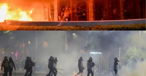 Indonesia arde: Tres personas mueren después de que manifestantes incendiaran un edificio gubernamental, mientras crece la ira por la muerte de un taxista atropellado por la policía.
