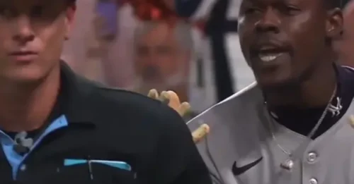 Jazz Chisholm throws down his glove, facing heavy backlash after a stormy blown call in the final inning