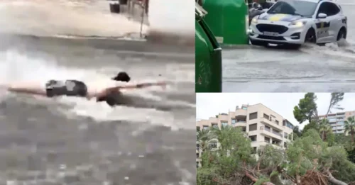 Mallorca azotada por una fuerte tormenta con decenas de vuelos vacacionales cancelados, inundaciones repentinas y árboles arrancados