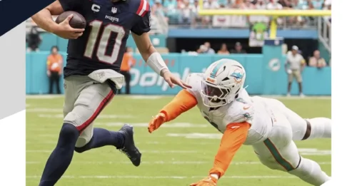 Maye's electrifying 3-TD explosion ignites Patriots' stunning upset over Dolphins - for Vrabel’s 1st win as New England coach
