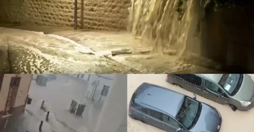 Vídeos impactantes muestran otro foco vacacional español inundado por la tormenta en alerta roja