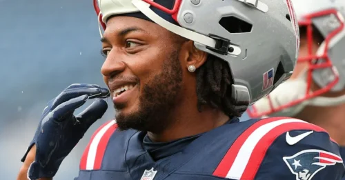 NIGHTMARE IN ENGLAND: Patriots' 6’ 228-pound star running back with 1,283 yards officially ends season early due to 