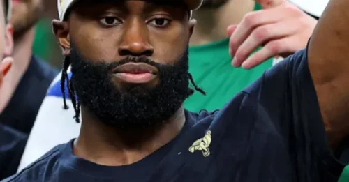 WTF Moment of the Night: Jaylen Brown's Hairline Wipes Off On Defender, And The Internet Is Already Torching Him