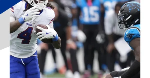 LEGENDARY OUTPUT: Bills witness HISTORY as James Cook unleashes an unstoppable, record-setting performance to crush Panthers.