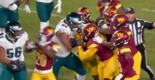 FIGHT CLUB IN PHILLY! NFL’s Ugliest Scene Explodes as Eagles-Commanders Throw Punches, See Multiple Players Get the Boot [VIDEO]